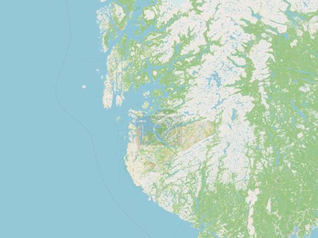 Foto de Rogaland, condado de Noruega. Mapa de calle abierto - Imagen libre de derechos
