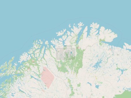 Photo for Troms og Finnmark, county of Norway. Open Street Map - Royalty Free Image
