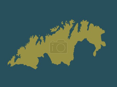 Foto de Troms og Finnmark, condado de Noruega. Forma de color sólido - Imagen libre de derechos