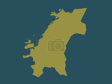 Photo for Trndelag, county of Norway. Solid color shape - Royalty Free Image