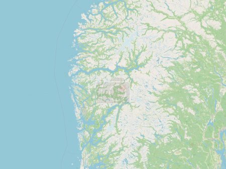 Photo for Vestland, county of Norway. Open Street Map - Royalty Free Image