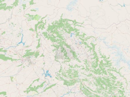 Téléchargez les photos : Azad Kashmir, centrally administered area of Pakistan. Open Street Map - en image libre de droit