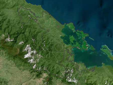 Téléchargez les photos : Bocas del Toro, province of Panama. High resolution satellite map - en image libre de droit