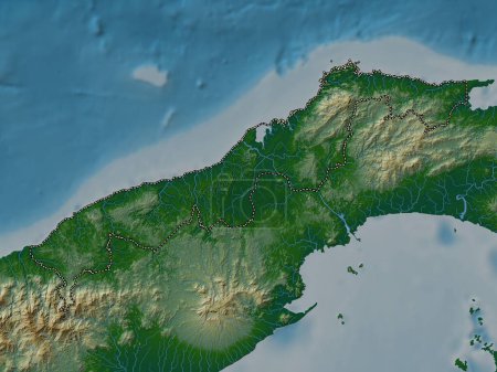 Foto de Colon, province of Panama. Colored elevation map with lakes and rivers - Imagen libre de derechos