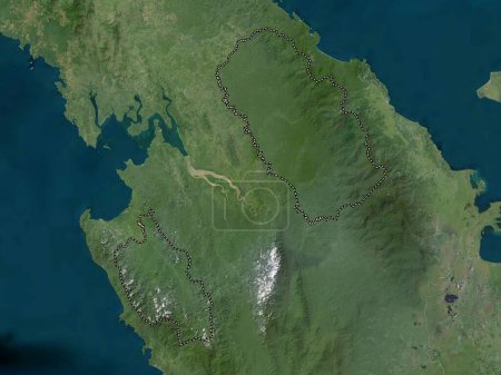 Photo for Embera, indigenous territory of Panama. Low resolution satellite map - Royalty Free Image