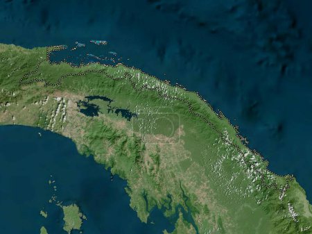 Photo for Kuna Yala, indigenous territory of Panama. High resolution satellite map - Royalty Free Image