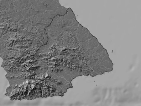 Foto de Los Santos, province of Panama. Bilevel elevation map with lakes and rivers - Imagen libre de derechos