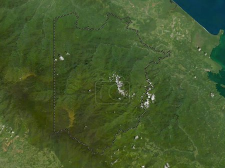Téléchargez les photos : Naso Tjer Di Comarca, province of Panama. Low resolution satellite map - en image libre de droit