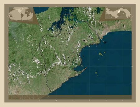 Foto de Panama Oeste, province of Panama. High resolution satellite map. Locations of major cities of the region. Corner auxiliary location maps - Imagen libre de derechos