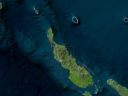 Foto de Bougainville, autonomous region of Papua New Guinea. Low resolution satellite map - Imagen libre de derechos