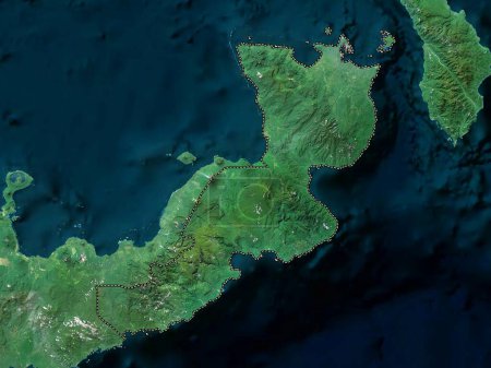 Téléchargez les photos : East New Britain, province of Papua New Guinea. High resolution satellite map - en image libre de droit