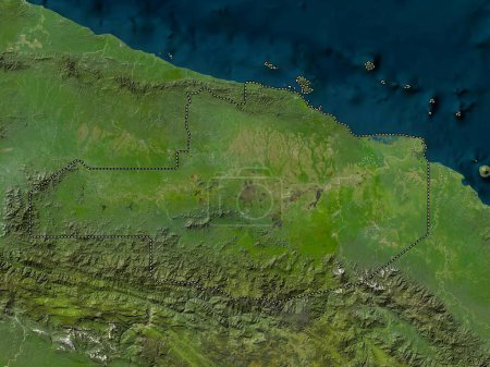 Téléchargez les photos : East Sepik, province of Papua New Guinea. Low resolution satellite map - en image libre de droit