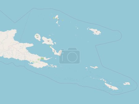 Photo for Milne Bay, province of Papua New Guinea. Open Street Map - Royalty Free Image
