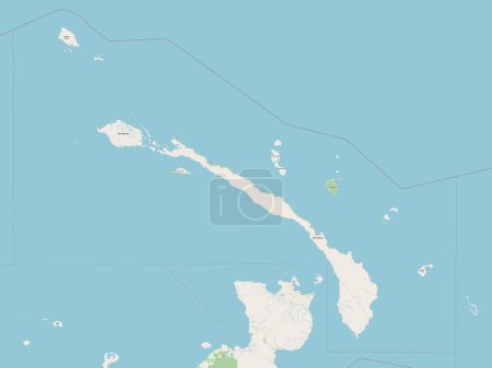 Téléchargez les photos : New Ireland, province of Papua New Guinea. Open Street Map - en image libre de droit