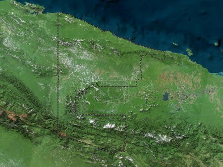 Photo for Sandaun, province of Papua New Guinea. High resolution satellite map - Royalty Free Image