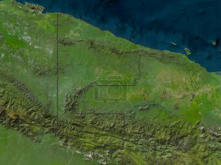 Photo for Sandaun, province of Papua New Guinea. Low resolution satellite map - Royalty Free Image