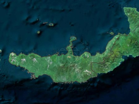 Téléchargez les photos : West New Britain, province of Papua New Guinea. High resolution satellite map - en image libre de droit