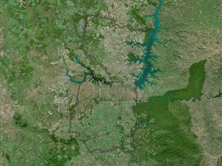 Foto de Alto Parana, department of Paraguay. High resolution satellite map - Imagen libre de derechos