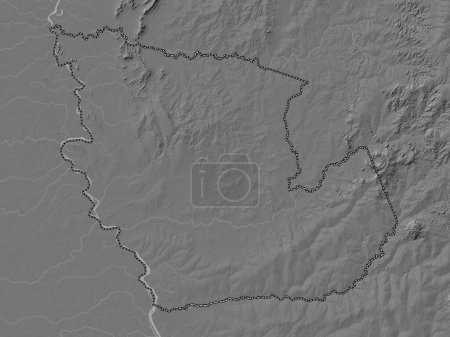 Foto de Concepcion, department of Paraguay. Bilevel elevation map with lakes and rivers - Imagen libre de derechos