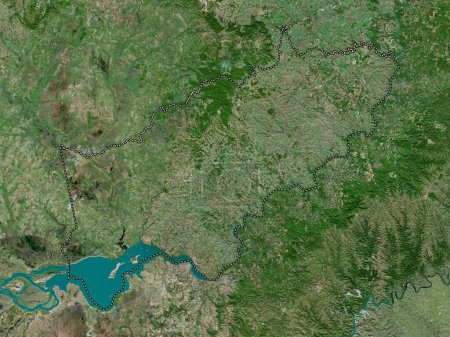 Photo for Itapua, department of Paraguay. High resolution satellite map - Royalty Free Image