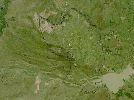 Téléchargez les photos : Misiones, department of Paraguay. Low resolution satellite map - en image libre de droit