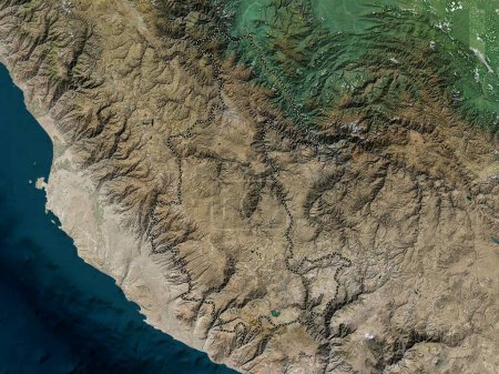 Photo for Ayacucho, region of Peru. High resolution satellite map - Royalty Free Image