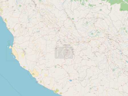 Photo for Ayacucho, region of Peru. Open Street Map - Royalty Free Image