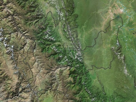 Foto de Huanuco, region of Peru. High resolution satellite map - Imagen libre de derechos