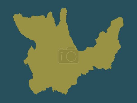 Photo for Huanuco, region of Peru. Solid color shape - Royalty Free Image