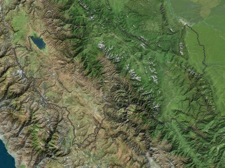 Téléchargez les photos : Junin, region of Peru. High resolution satellite map - en image libre de droit