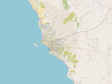 Téléchargez les photos : Lima Province, province of Peru. Open Street Map - en image libre de droit