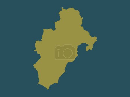 Photo for Moquegua, region of Peru. Solid color shape - Royalty Free Image