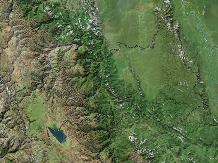 Téléchargez les photos : Pasco, region of Peru. High resolution satellite map - en image libre de droit