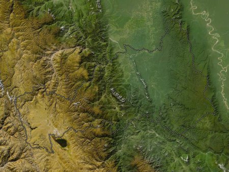 Photo for Pasco, region of Peru. Low resolution satellite map - Royalty Free Image