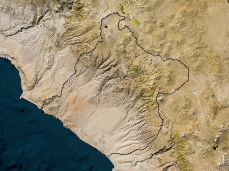 Foto de Tacna, region of Peru. Low resolution satellite map - Imagen libre de derechos