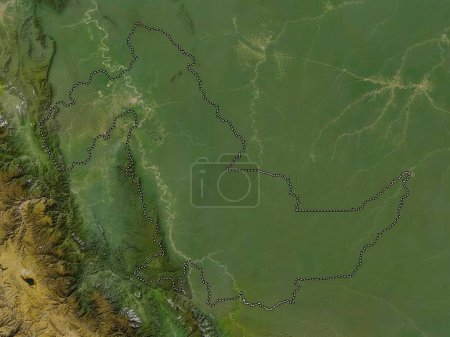Téléchargez les photos : Ucayali, region of Peru. Low resolution satellite map - en image libre de droit