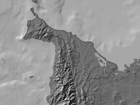 Téléchargez les photos : Aklan, province of Philippines. Bilevel elevation map with lakes and rivers - en image libre de droit