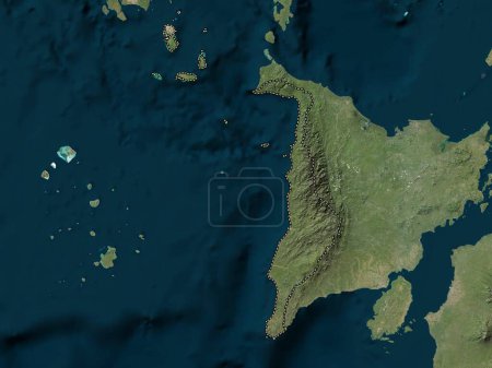 Téléchargez les photos : Antique, province of Philippines. Low resolution satellite map - en image libre de droit