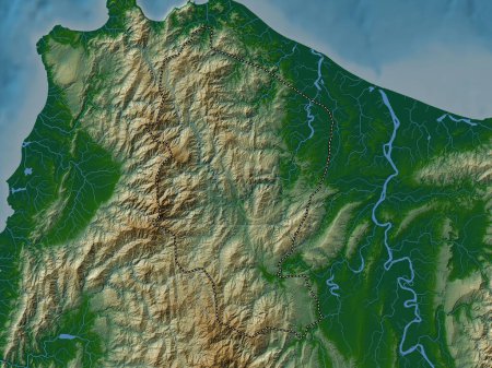 Photo for Apayao, province of Philippines. Colored elevation map with lakes and rivers - Royalty Free Image