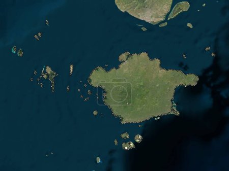 Téléchargez les photos : Basilan, province of Philippines. Low resolution satellite map - en image libre de droit