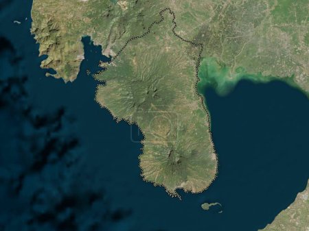 Foto de Bataan, province of Philippines. Low resolution satellite map - Imagen libre de derechos
