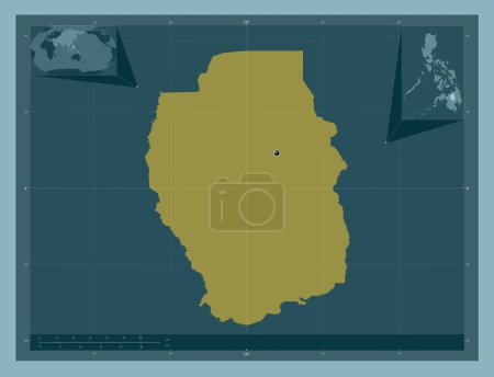Photo for Bukidnon, province of Philippines. Solid color shape. Corner auxiliary location maps - Royalty Free Image