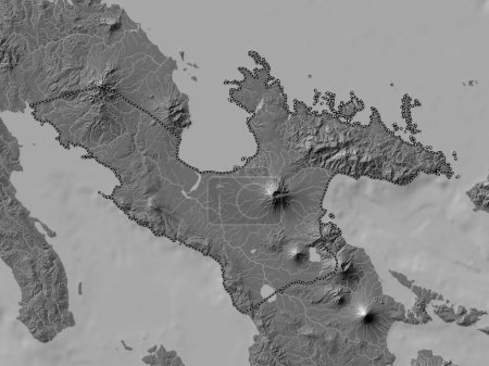 Foto de Camarines Sur, province of Philippines. Bilevel elevation map with lakes and rivers - Imagen libre de derechos