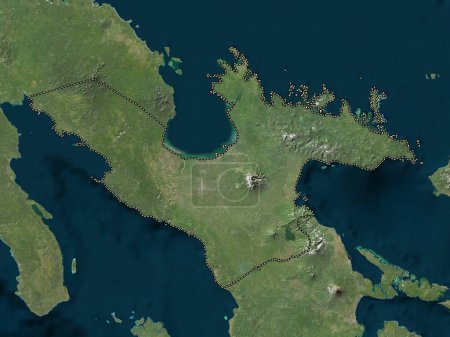 Foto de Camarines Sur, province of Philippines. Low resolution satellite map - Imagen libre de derechos