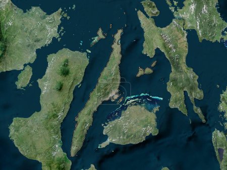 Photo for Cebu, province of Philippines. High resolution satellite map - Royalty Free Image