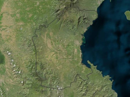 Foto de Davao del Sur, province of Philippines. Low resolution satellite map - Imagen libre de derechos