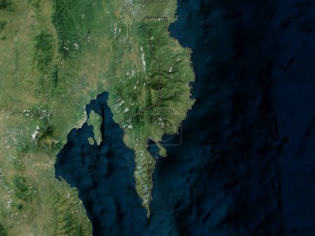 Foto de Davao Oriental, province of Philippines. High resolution satellite map - Imagen libre de derechos