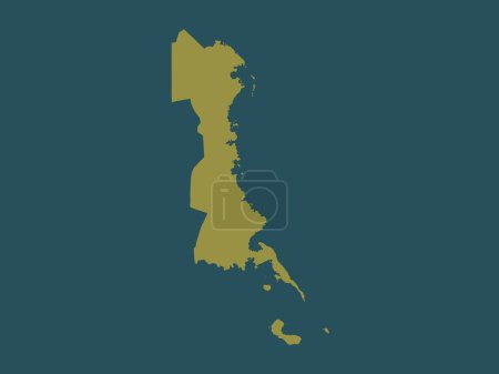 Photo for Eastern Samar, province of Philippines. Solid color shape - Royalty Free Image