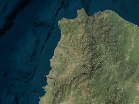 Photo for Ilocos Norte, province of Philippines. Low resolution satellite map - Royalty Free Image