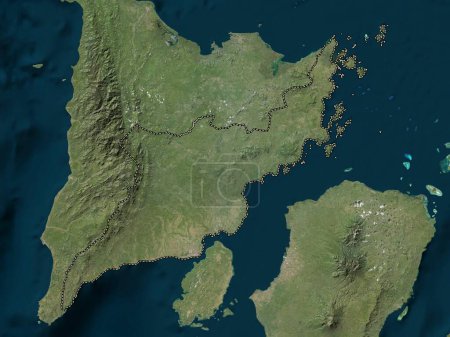 Téléchargez les photos : Iloilo, province of Philippines. Low resolution satellite map - en image libre de droit